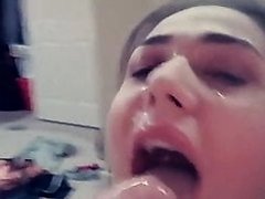 18 Year Old Slut Gets Amateur Facial