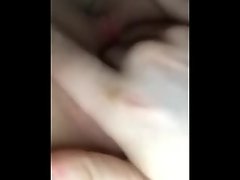Sexy big tits girlfriend rubs pussy thinking about boyfriends huge cock