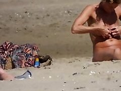 Mature Milf naked on the beach