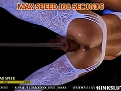MAX SPEED!!!! FUCKING MACHINE LOUD SQUIRTING ORGASM