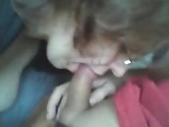 Aunt teased boy with short blowjob