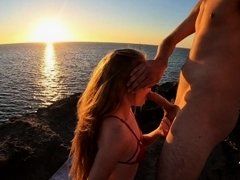 'Sexy girlfriend lets me fuck her outdoors for Valentine's Day - Risky passionate sex Honey Tequila'