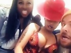 Nicki Minaj touching her pussy