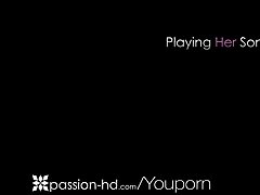 PASSION-HD Big dick makes tight pussy play a tune