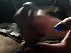 Desperate Teen Slut Sucks Cock in the Car