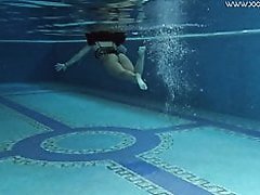 Diana Rius with hot tits touches her body underwater