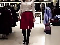 Hallhuber red skirt