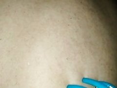 Natural nails scratching back