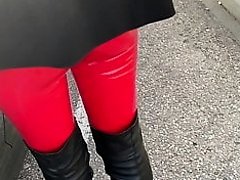 Latex Leggings without Underwear