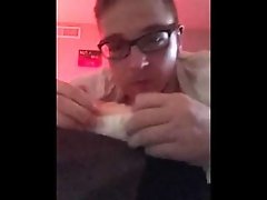 Trans man Eats Fake Pussy