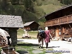 german mom rough anal fucked in the mountains