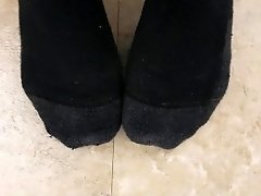 Wearing His Socks and Peeing In the Toilet - Piss Foot Fetish