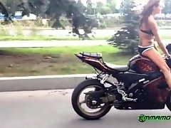 Girl dancing with motorcycle 1