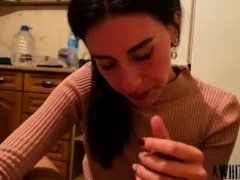 'Neighbor Does A Sensual Blowjob In The Kitchen'